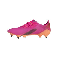 adidas X Ghosted.1 Ijzeren-Nop Voetbalschoenen (SG) Roze Zwart Oranje