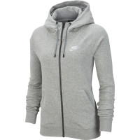 Nike Sportswear Essential Hoodie Full Zip Vrouwen Donkergrijs Wit