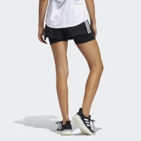 Adidas Pacer Short 2 en 1 tissé à 3 bandes pour femme Noir