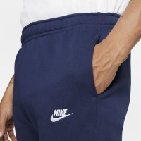 Pantalon de survêtement polaire Nike Sportswear Club bleu foncé blanc