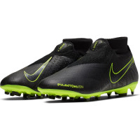 Nike PHANTOM VSN PRO DF Gras Voetbalschoenen (FG) Zwart Zwart Volt
