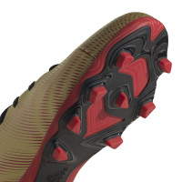 Adidas Nemeziz Messi.4 Grass/Artificial Turf Chaussures de Foot (FxG) Enfant Doré Rouge Noir