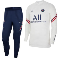 Nike Paris Saint Germain Elite Drill Survêtement 2021-2022 Blanc Bleu Foncé