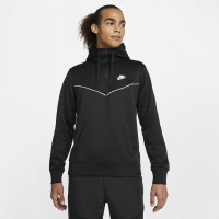 Nike SW Sweat à Capuche Hoodie Half Zip Noir Blanc