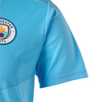 Chemise d'échauffement PUMA Manchester City 2021 Bleu clair Bleu foncé