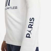 Nike Paris Saint Germain Strike Drill Haut d'Entraînement 2021-2022 Enfants Blanc Bleu Foncé
