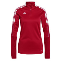 Haut d'Entraînement en jersey Adidas Tiro 21 pour femme, rouge et blanc