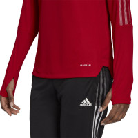 Haut d'Entraînement en jersey Adidas Tiro 21 pour femme, rouge et blanc