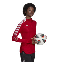 Haut d'Entraînement en jersey Adidas Tiro 21 pour femme, rouge et blanc