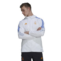 Veste d'entraînement adidas Real Madrid Présentation 2021-2022 Blanc