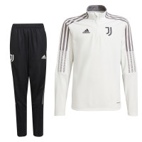adidas Juventus 1/4 Survêtement 2021-2022 Enfants Blanc Noir