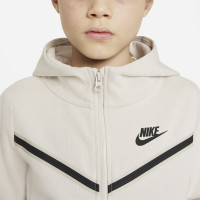 Gilet Nike Tech Fleece pour enfants beige noir