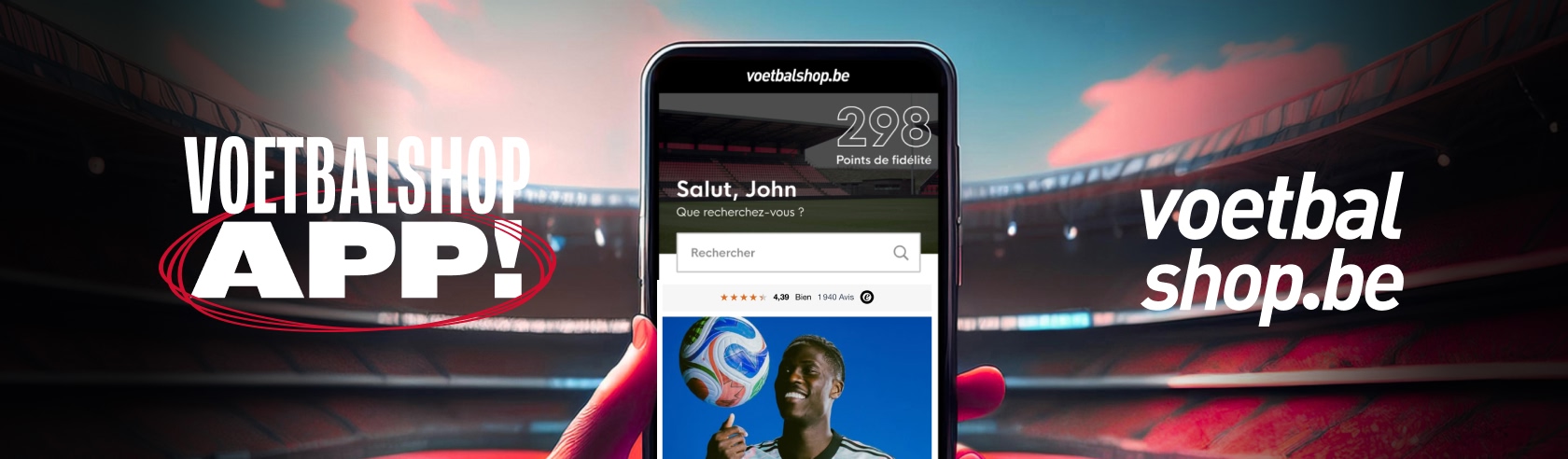 Téléchargez l’application Voetbalshop
